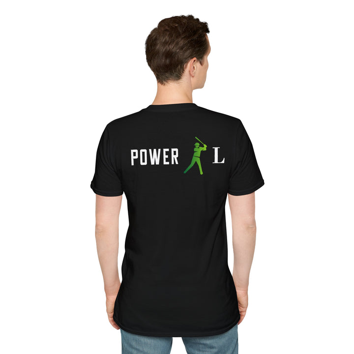 POWER L - Unisex Softstyle T-Shirt (Logo on Back Exclusively)