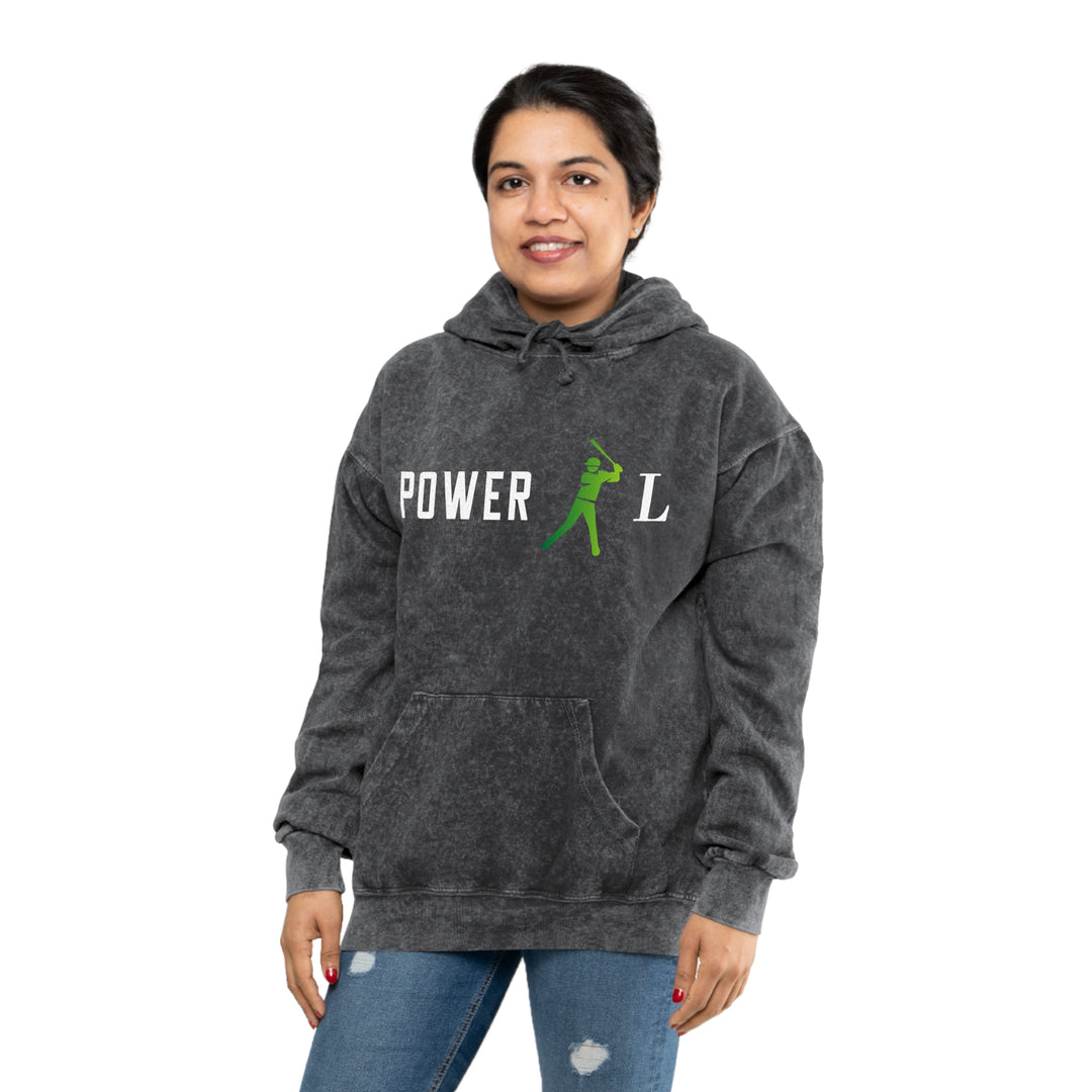 POWER L Unisex Mineral Wash Hoodie