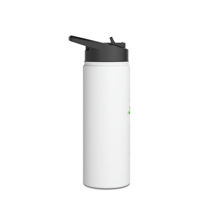 POWER L - Stainless Steel Water Bottle, Standard Lid WHITE (VERTICAL LOGO)