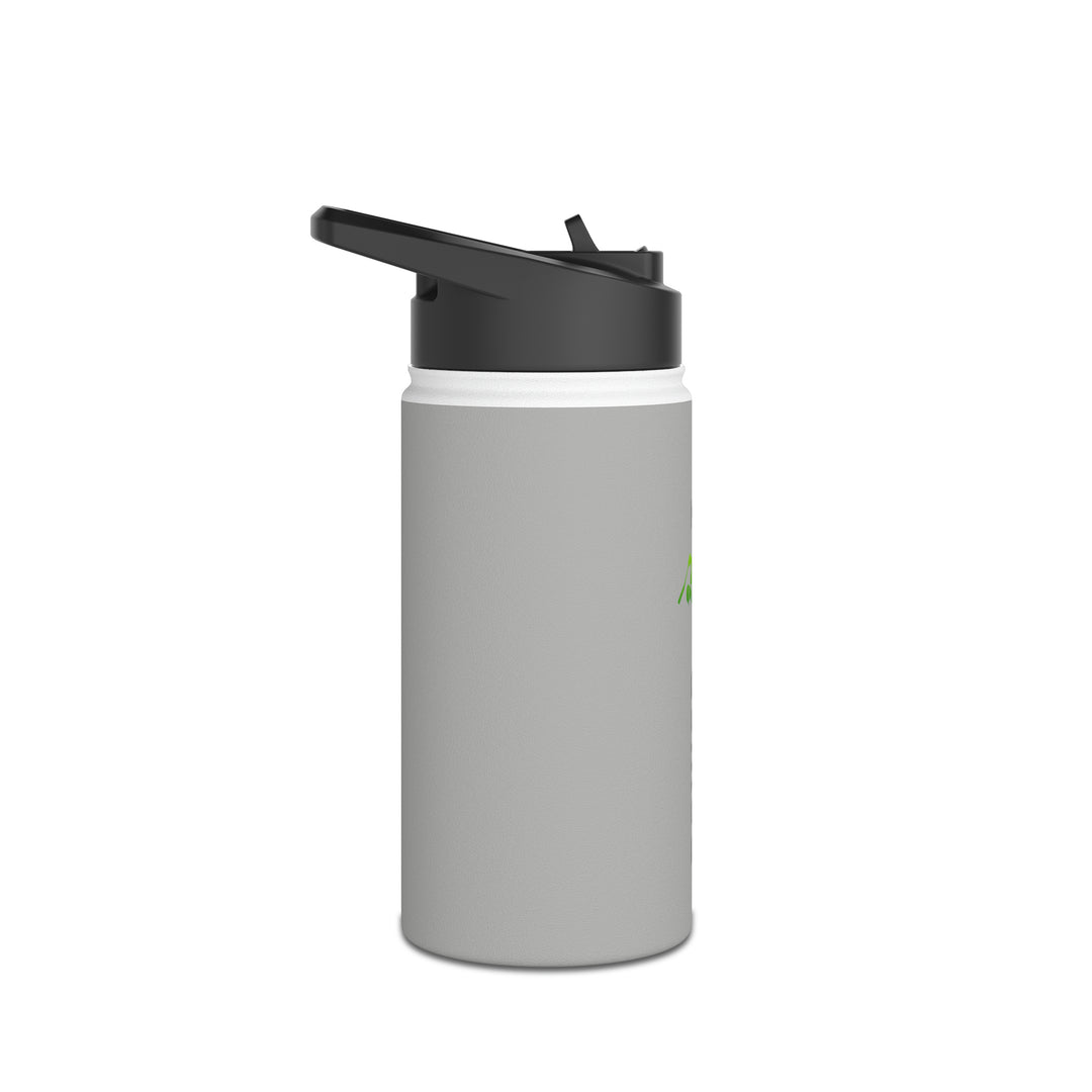 POWER L - Stainless Steel Water Bottle, Standard Lid GREY (VERTICAL LOGO)