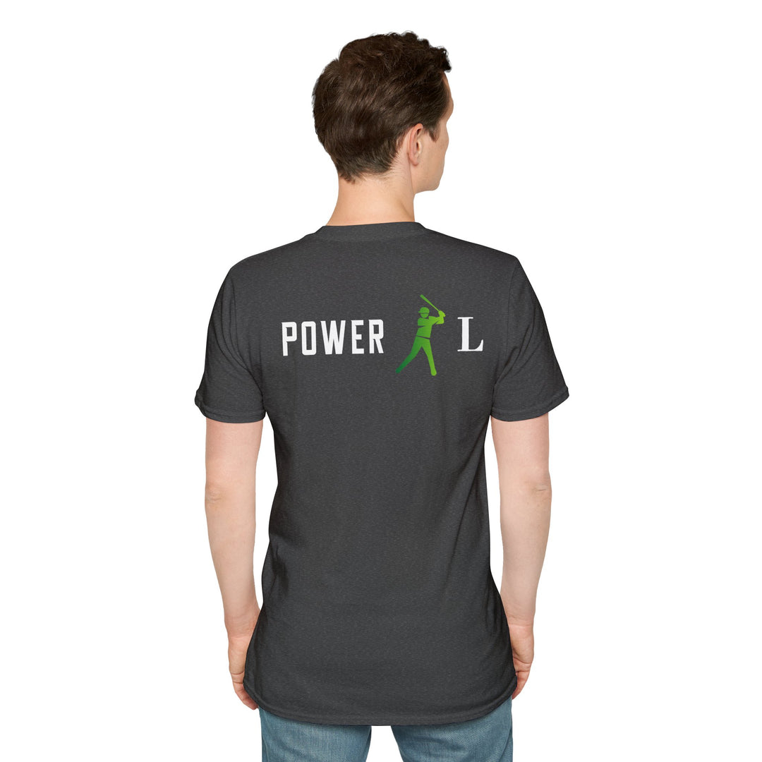 POWER L - Unisex Softstyle T-Shirt (Logo on Back Exclusively)