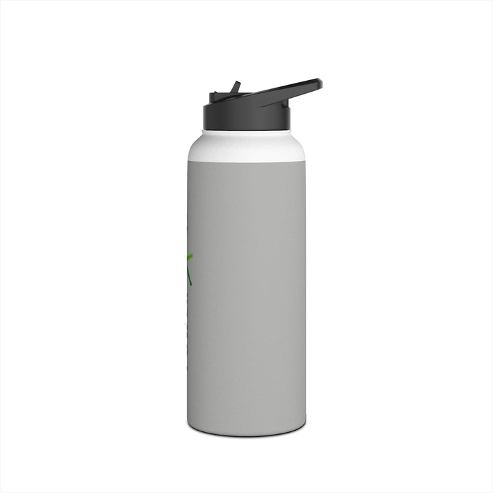 POWER L - Stainless Steel Water Bottle, Standard Lid GREY (VERTICAL LOGO)