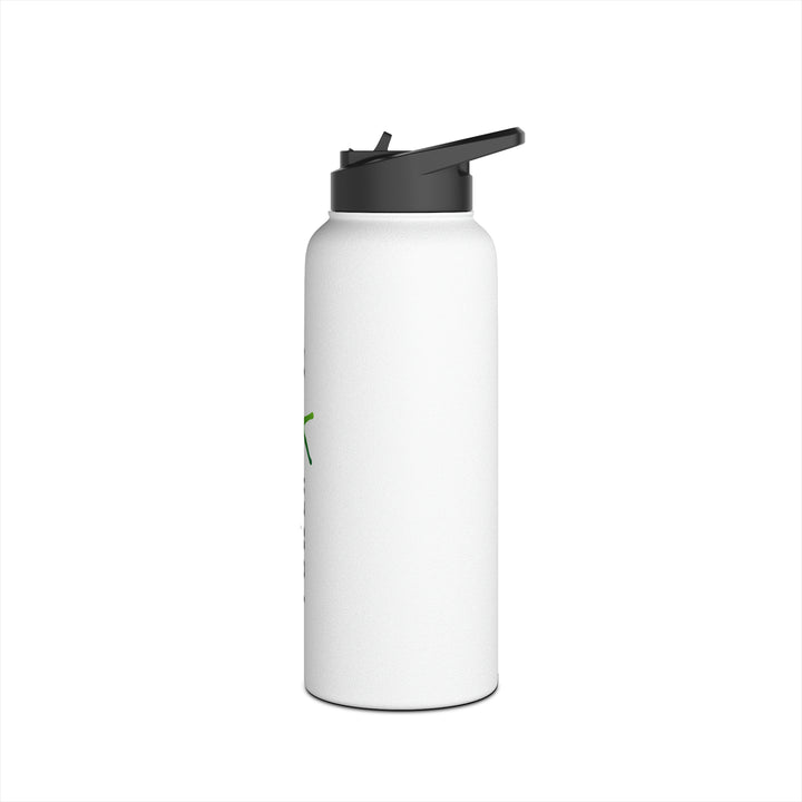 POWER L - Stainless Steel Water Bottle, Standard Lid WHITE (VERTICAL LOGO)