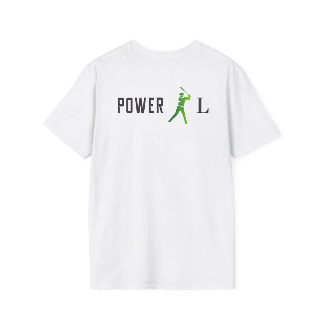 POWER L - Unisex Softstyle T-Shirt (Logo on Back Exclusively)