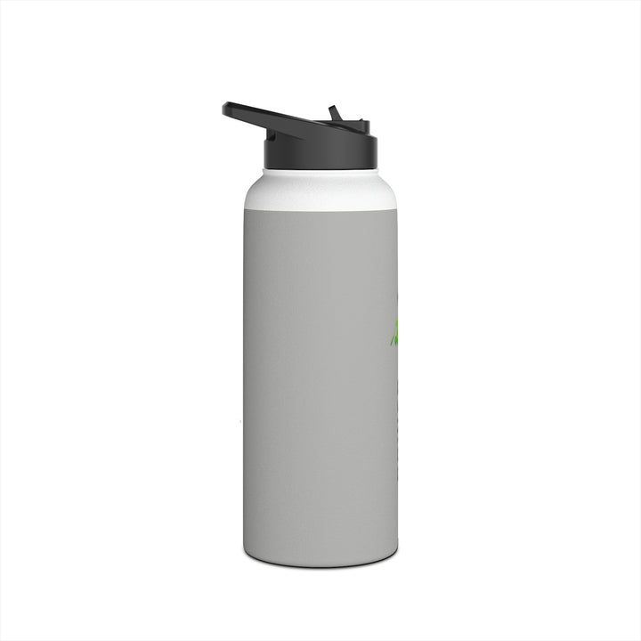 POWER L - Stainless Steel Water Bottle, Standard Lid GREY (VERTICAL LOGO)