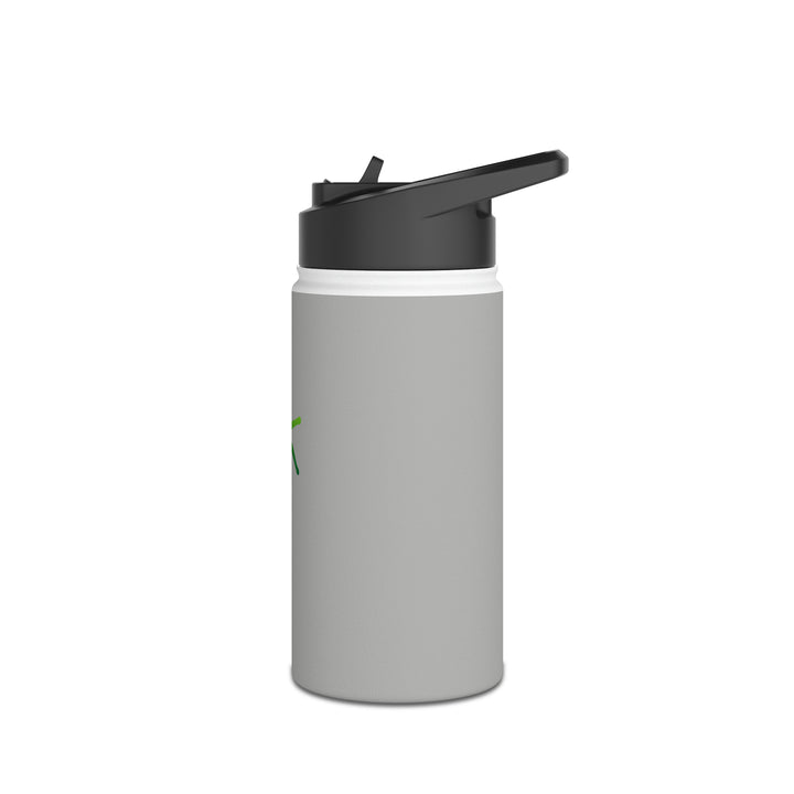 POWER L - Stainless Steel Water Bottle, Standard Lid GREY (VERTICAL LOGO)