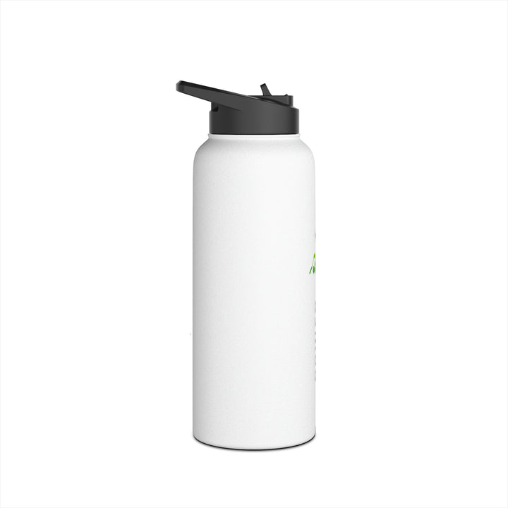 POWER L - Stainless Steel Water Bottle, Standard Lid WHITE (VERTICAL LOGO)