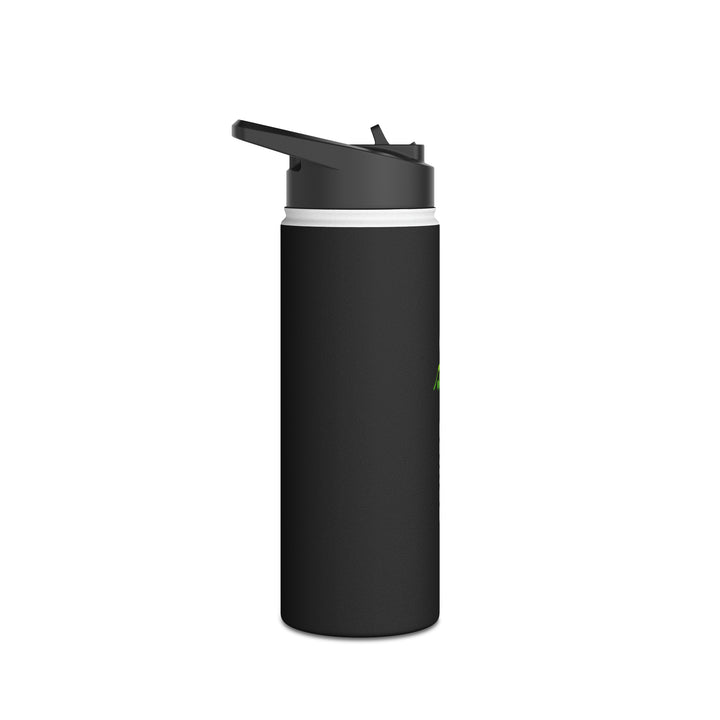 POWER L - Stainless Steel Water Bottle, Standard Lid BLACK (VERTICAL LOGO)