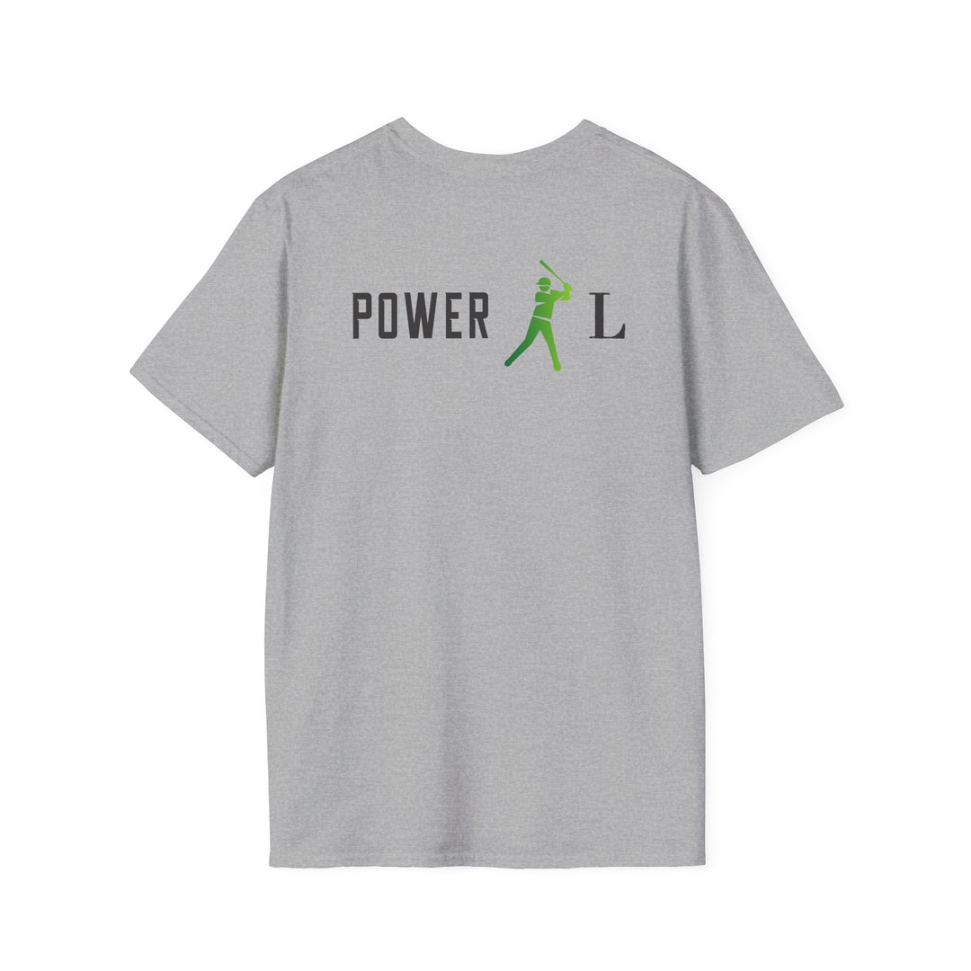 POWER L - Unisex Softstyle T-Shirt (Logo on Back Exclusively)