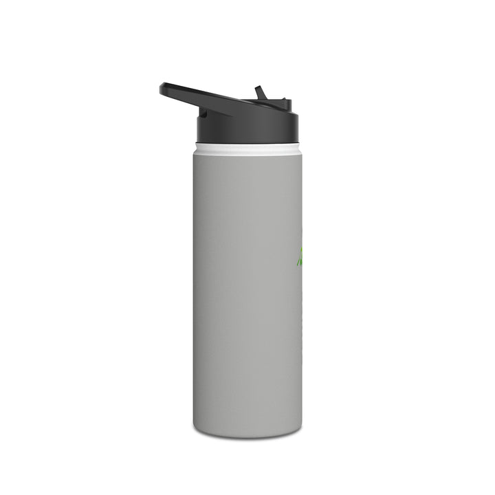 POWER L - Stainless Steel Water Bottle, Standard Lid GREY (VERTICAL LOGO)