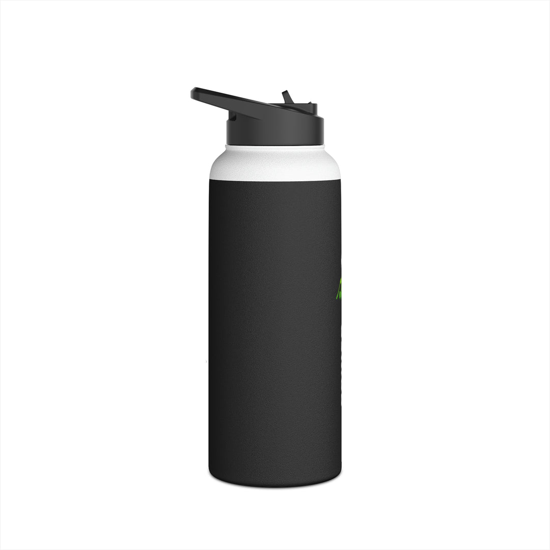 POWER L - Stainless Steel Water Bottle, Standard Lid BLACK (VERTICAL LOGO)