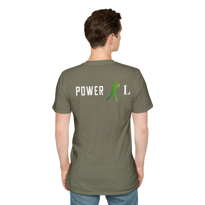 POWER L - Unisex Softstyle T-Shirt (Logo on Back Exclusively)