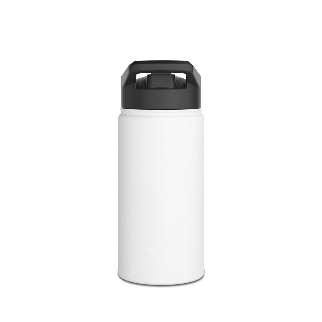 POWER L - Stainless Steel Water Bottle, Standard Lid WHITE (VERTICAL LOGO)