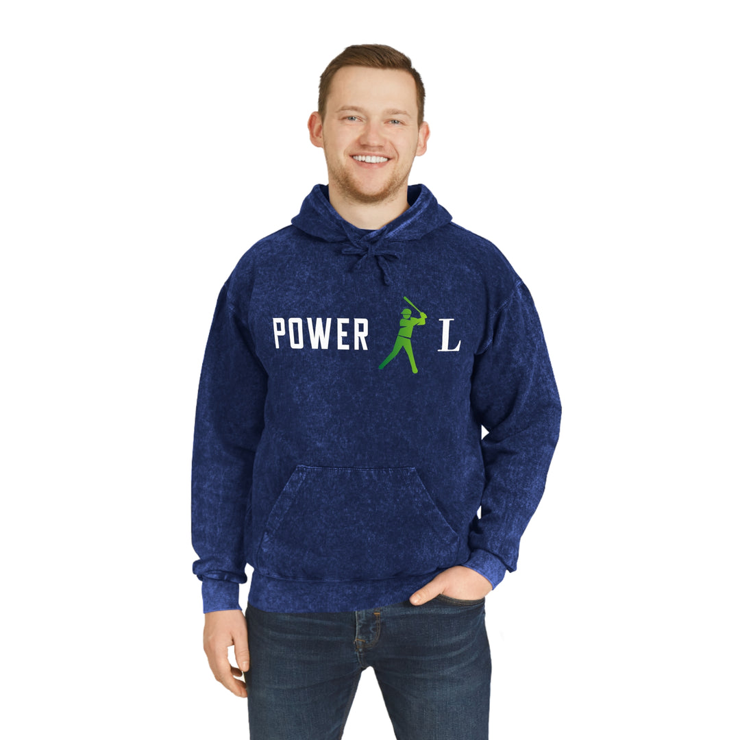 POWER L Unisex Mineral Wash Hoodie