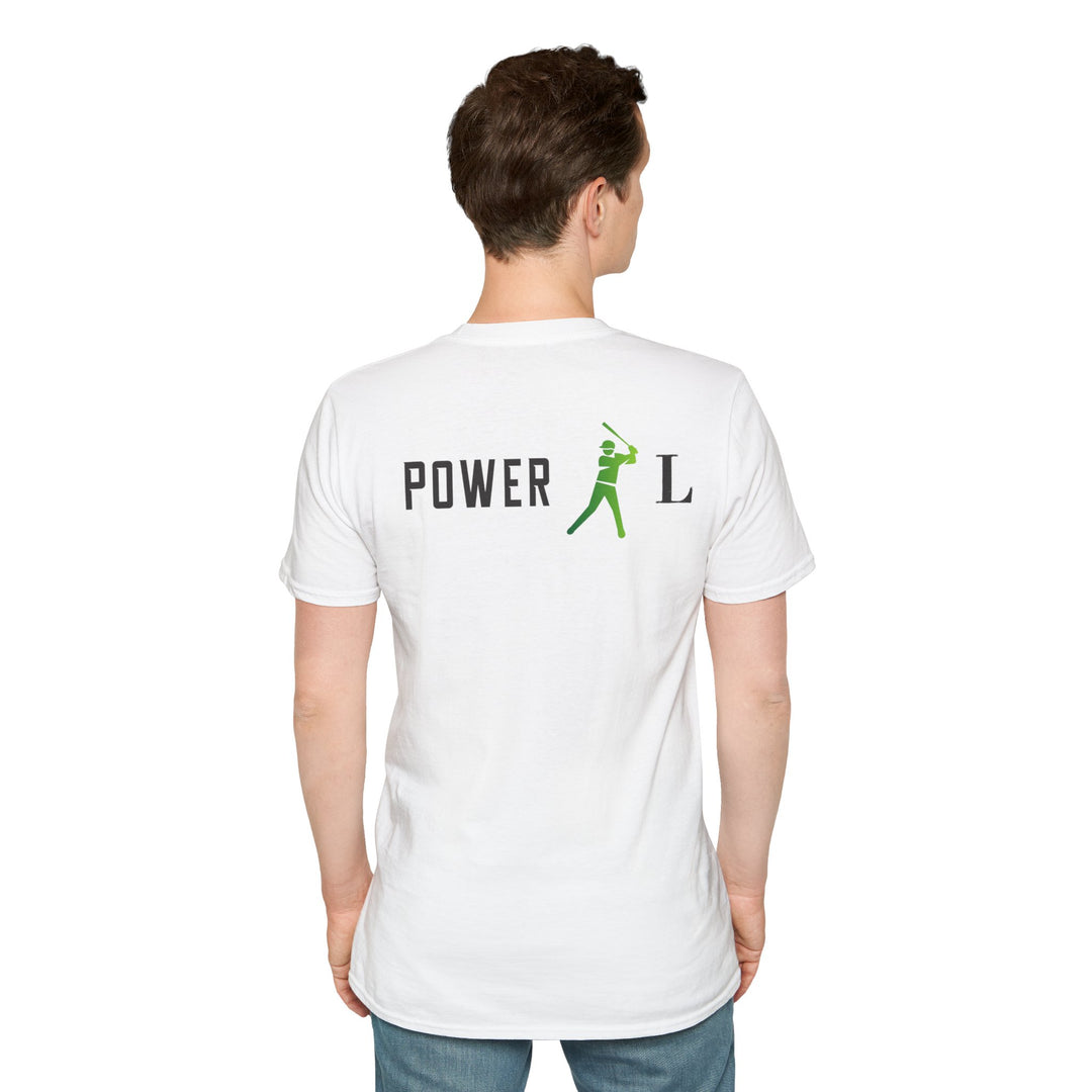 POWER L - Unisex Softstyle T-Shirt (Logo on Back Exclusively)