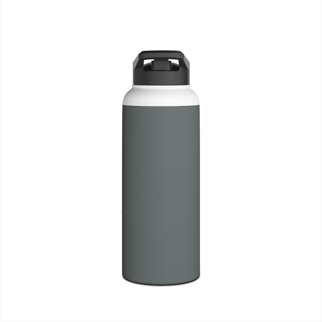 POWER L - Stainless Steel Water Bottle, Standard Lid GREY HORIZONTAL LOGO