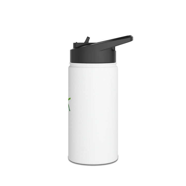 POWER L - Stainless Steel Water Bottle, Standard Lid WHITE (VERTICAL LOGO)