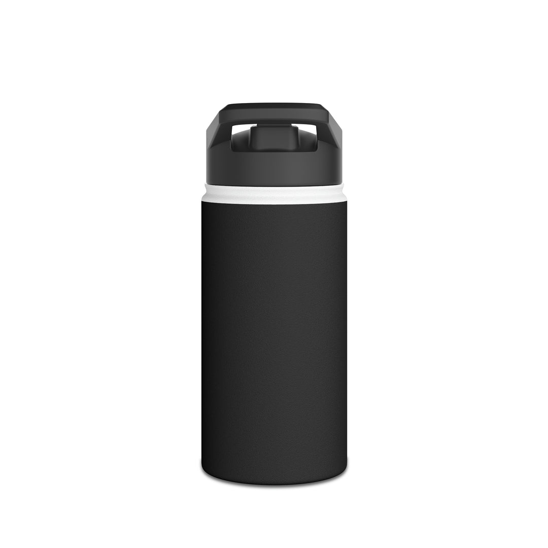 POWER L - Stainless Steel Water Bottle, Standard Lid BLACK (HORIZONTAL LOGO)