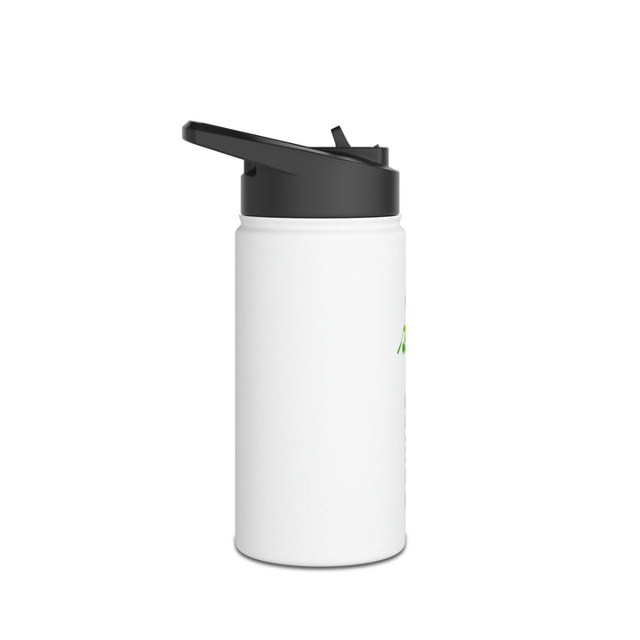 POWER L - Stainless Steel Water Bottle, Standard Lid WHITE (VERTICAL LOGO)