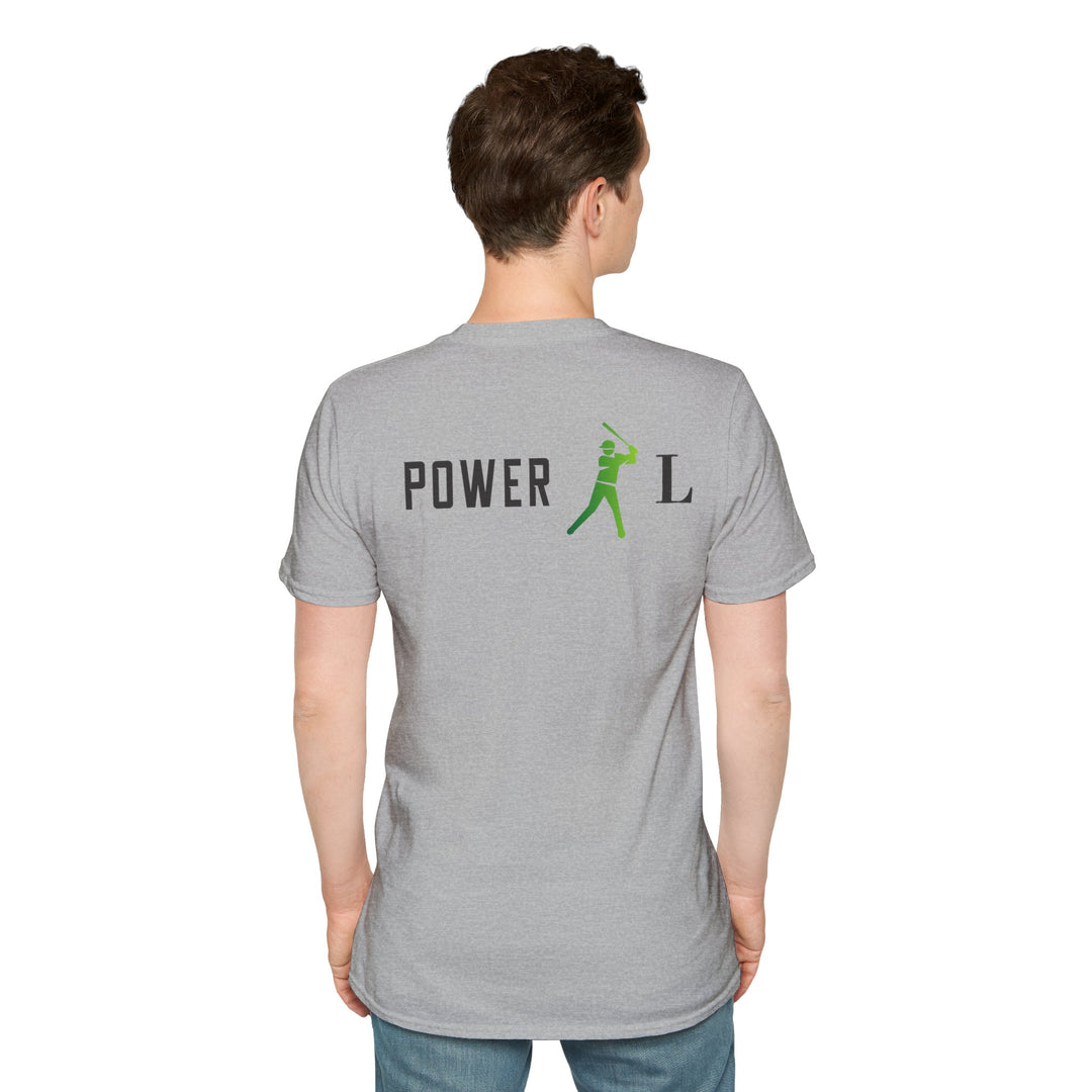 POWER L - Unisex Softstyle T-Shirt (Logo on Back Exclusively)