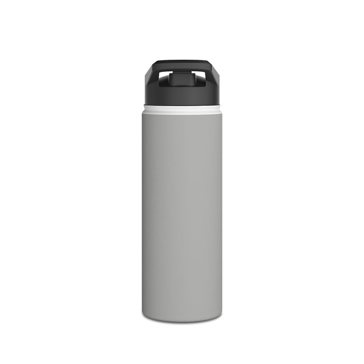 POWER L - Stainless Steel Water Bottle, Standard Lid GREY (VERTICAL LOGO)