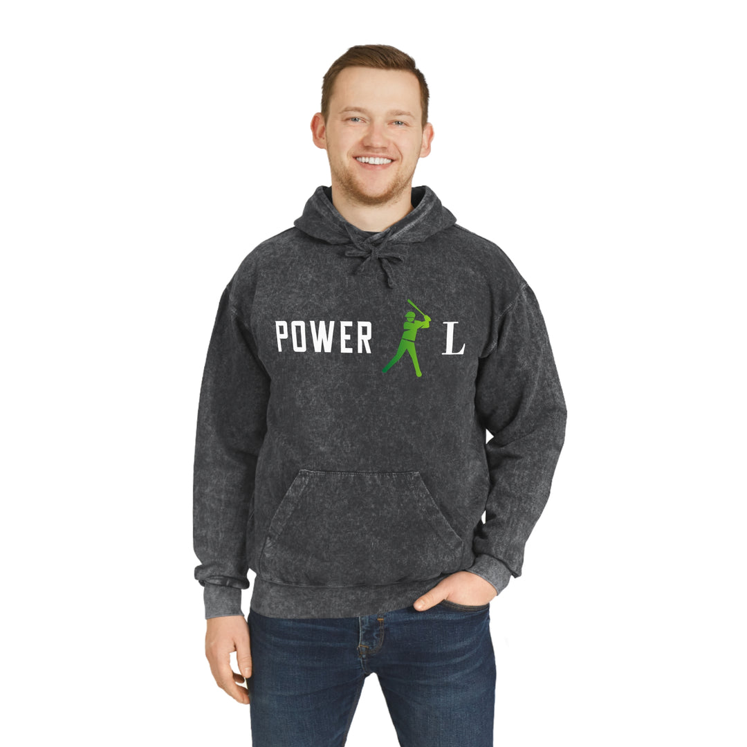 POWER L Unisex Mineral Wash Hoodie